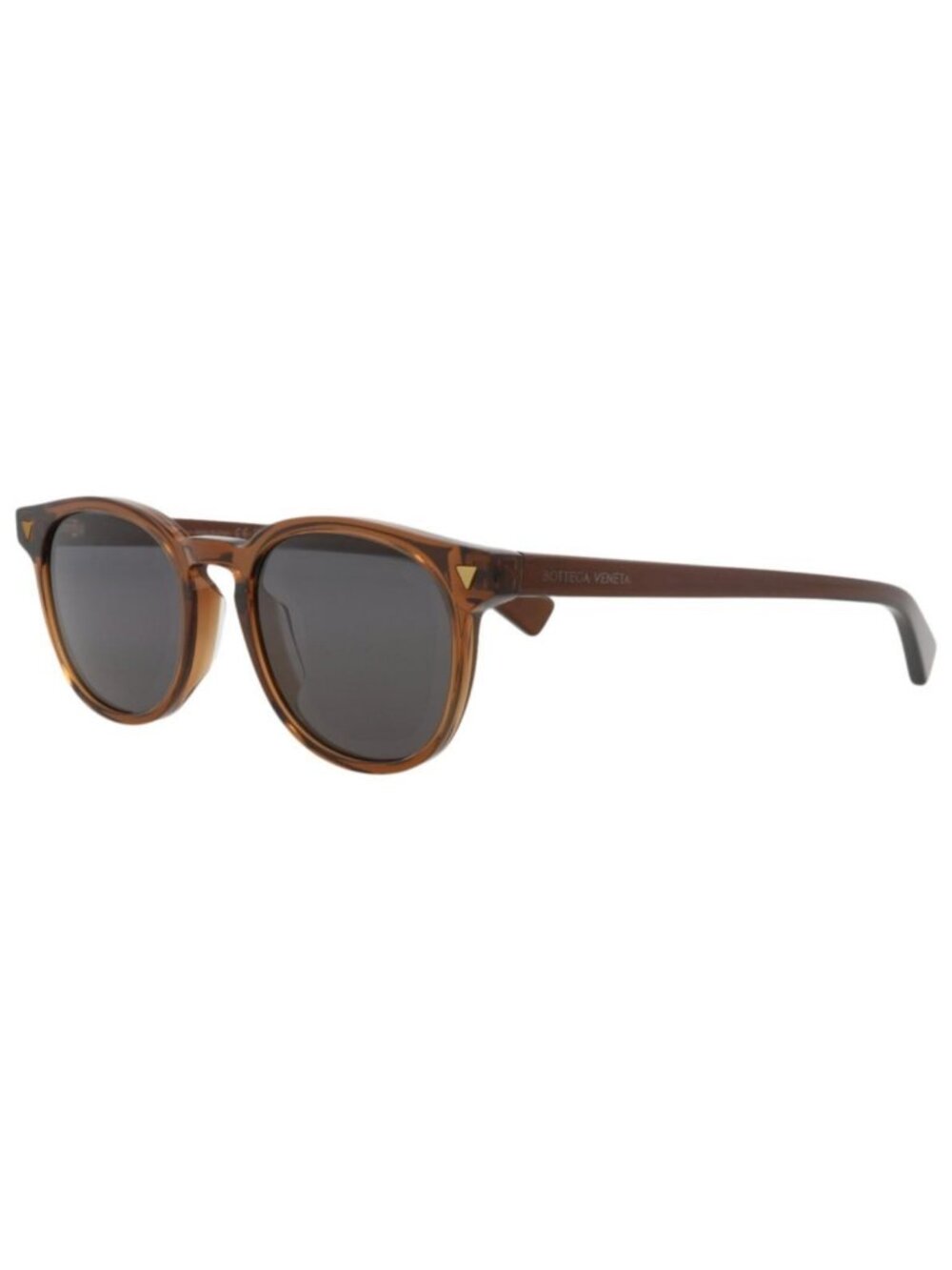 New Bottega Veneta Mens Round/Oval Brown Brown Grey Fashion Designer Sunglasses